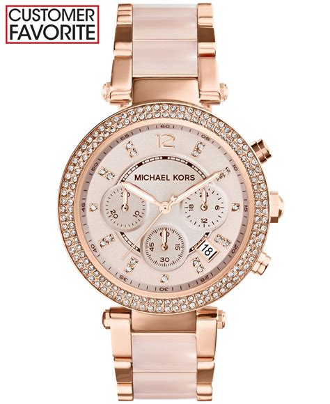 michael kors parker watch pink|michael kors watch mk5896.